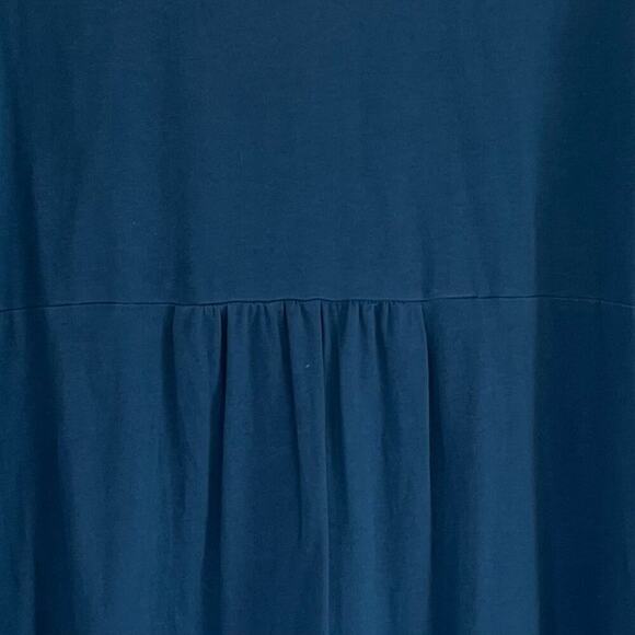J. Jill Long Sleeve Blue Button Down Tunic/Shirt Pleated Detail, Oversized, M - Picture 5 of 10